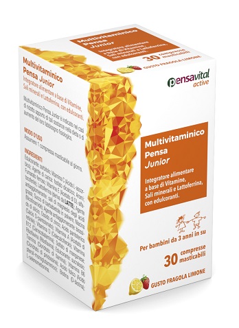MULTIVITAMINICO PENSA JUNIOR 30 COMPRESSE MASTICABILI - Farmamood