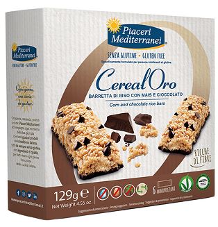 PIACERI MEDITERRANEI BARRETTA DI RISO CON MAIS E CIOCCOLATO 129 G - Farmamood
