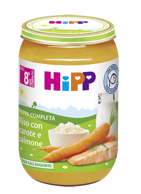HIPP PAPPA PRONTA RISO CAROTE SALMONE 220 G - Farmamood