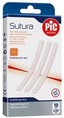 CEROTTO PER SUTURA PIC SOLUTION 6 X 100 MM 10 PEZZI - Farmamood