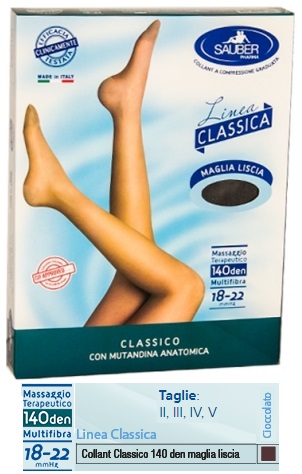 SAUBER CLASSICO COLLANT 140 DENARI MAGLIA LISCIA CIOCCOLATO 4 - Farmamood
