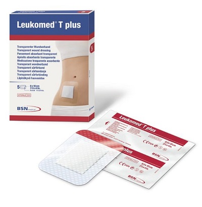 MEDICAZIONE POST-OPERATORIA LEUKOMED T PLUS TRASPARENTE IMPERMEABILE 8 X 10 CM - Farmamood