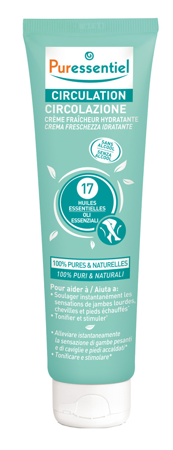 PURESSENTIEL CREMA CIRCOLAZIONE FRESCHEZZA IDRATANTE GAMBE EI STANCHI 100 ML - Farmamood
