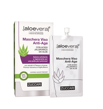 ALOEVERA2 MASCHERA VISO ANTIAGE 4 SACCHETTI 20 ML - Farmamood