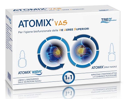 ATOMIX VAS KIT PER IGIENE FUNZIONALE DELLE VIE AEREE SUPERIORI ATOMIC WAVE + SPRAY - Farmamood
