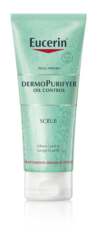 EUCERIN PELLE IMPURA DERMOPURIFYER OIL CONTROL SCRUB 100 ML - Farmamood