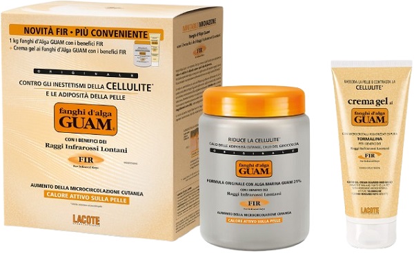 GUAM FIR FANGHI D'ALGA CONFEZIONE CONVENIENZA CON FANGHI D'ALGA GUAM FIR 1 KG + GUAM CREMA GEL FIR 200 ML - Farmamood
