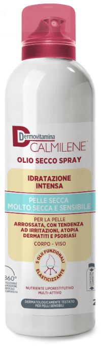 DERMOVITAMINA CALMILENE OLIO SECCO SPRAY IDRATAZIONE INTENSA PER PELLE SECCA, MOLTO SECCA E SENSIBILE 200 ML - Farmamood