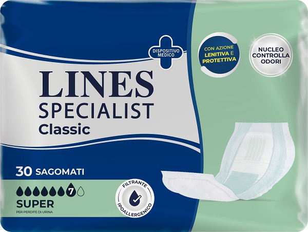 PANNOLONE LINES SPECIALIST CLASSIC SAGOMATO SUPER 30 PEZZI - Farmamood