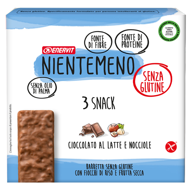 NIENTEMENO BAR CIOCCOLATO AL LATTE NOCCIOLE 3 X 33 G - Farmamood