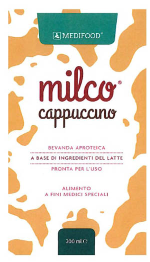MEDIFOOD MILCO BEVANDA APROTEICA CAPPUCCINO 6 X 200 ML - Farmamood
