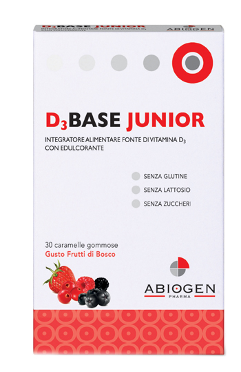 D3BASE JUNIOR 30 CARAMELLE GOMMOSE FRUTTI DI BOSCO - Farmamood