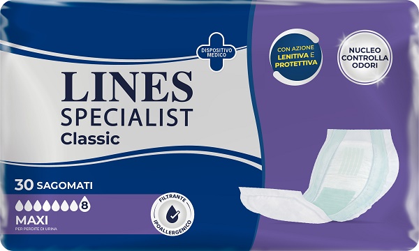 PANNOLONE PER INCONTINENZA LINES SPECIAL CLASSIC SAGOMATO MAXI 30 PEZZI - Farmamood