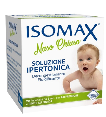 SOLUZIONE IPERTONICA ISOMAX NASO CHIUSO 20 FLACONCINI DA 5 ML - Farmamood