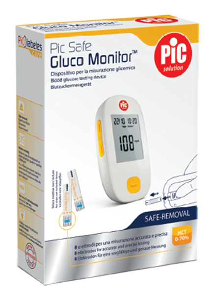 GLUCOMETRO CON MONITOR PIC GLUCO SAFE 1 PEZZO - Farmamood