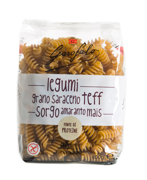GAROFALO FUSILLI PASTA SENZA GLUTINE LEGUMI E CEREALI 400 G - Farmamood