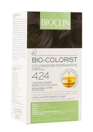 BIOCLIN BIO COLORIST 4,24 CASTANO BEIGE RAME CIOCCOLATO - Farmamood
