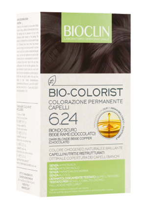 BIOCLIN BIO COLORIST 6,24 BIONDO SCURO BEIGE RAME - Farmamood