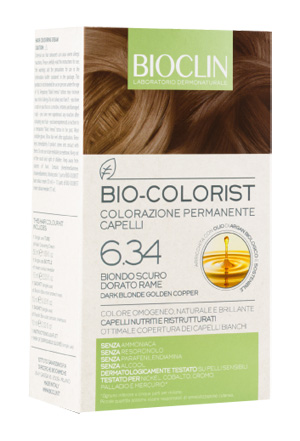 BIOCLIN BIO COLORIST 6,34 BIONDO SCURO DORATO RAME - Farmamood