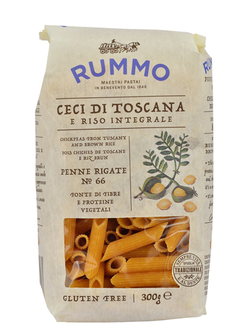 RUMMO PENNE RIGATE N 66 CECI DI TOSCANA E RISO INTEGRALE 300 G - Farmamood
