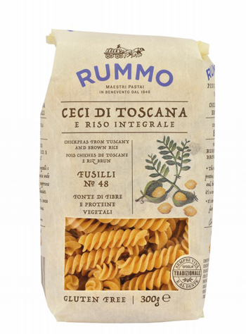 RUMMO FUSILLI N 48 CECI DI TOSCANA E RISO INTEGRALE 300 G - Farmamood
