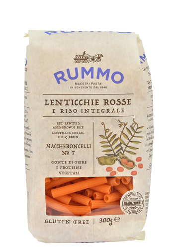 RUMMO MACCHERONCELLI N 7 LENTICCHIE ROSSE E RISO INTEGRALE 300 G - Farmamood