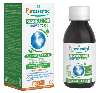 PURESSENTIEL SCIROPPO TOSSE RESPIRAZIONE DISPOSITIVO MEDICO 125 ML - Farmamood