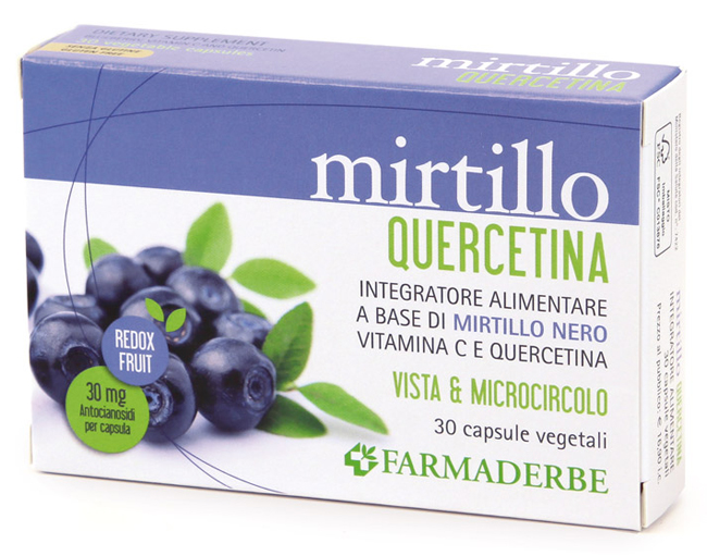 MIRTILLO QUERCETINA 30 CAPSULE VEGETALI - Farmamood