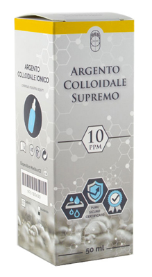 ARGENTO COLLOIDALE SUPREMO 10PPM CERTIFICATO CON CONTAGOCCE 50 ML - Farmamood