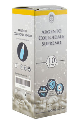 ARGENTO COLLOIDALE SUPREMO 10PPM CERTIFICATO CON CONTAGOCCE 100 ML - Farmamood