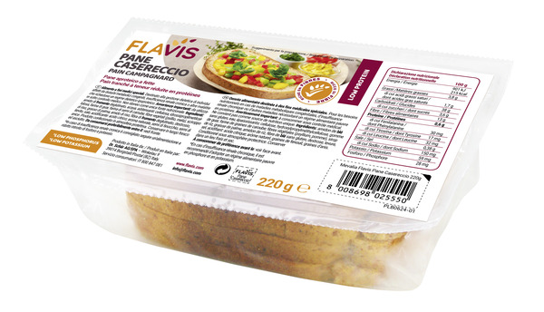 FLAVIS PANE CASERECCIO PANE APROTEICO A FETTE 220 G - Farmamood