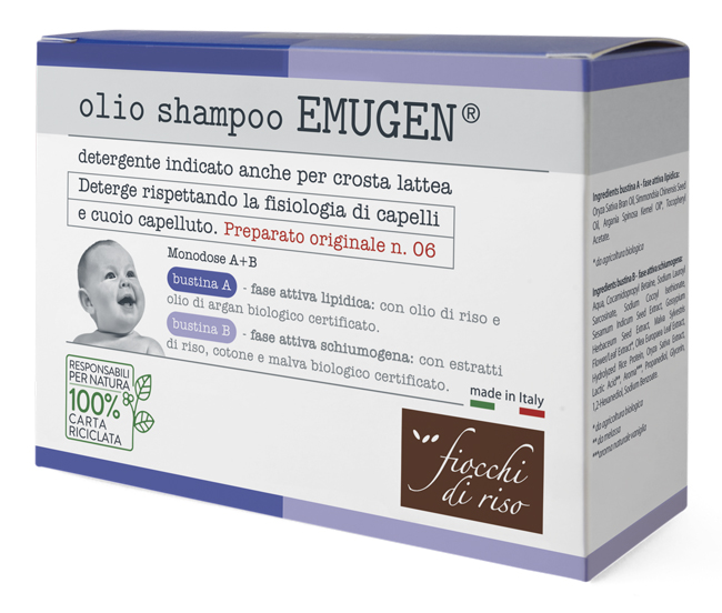 FIOCCHI DI RISO EMUGEN OLIO SHAMPOO ULTRADELICATO 45 ML - Farmamood