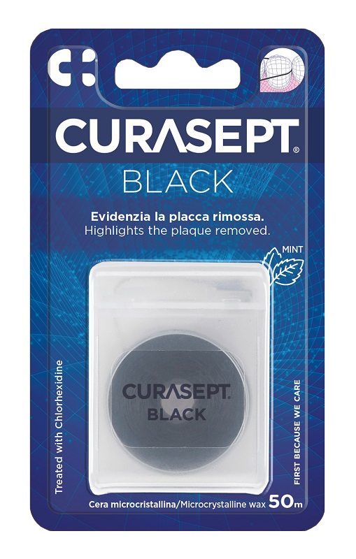 CURASEPT FLOSS CERATO NERO CLOREXIDINA - Farmamood