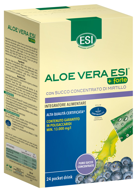 ESI ALOE VERA SUCCO + FORTE MIRTILLO 24 POCKET DRINK - Farmamood