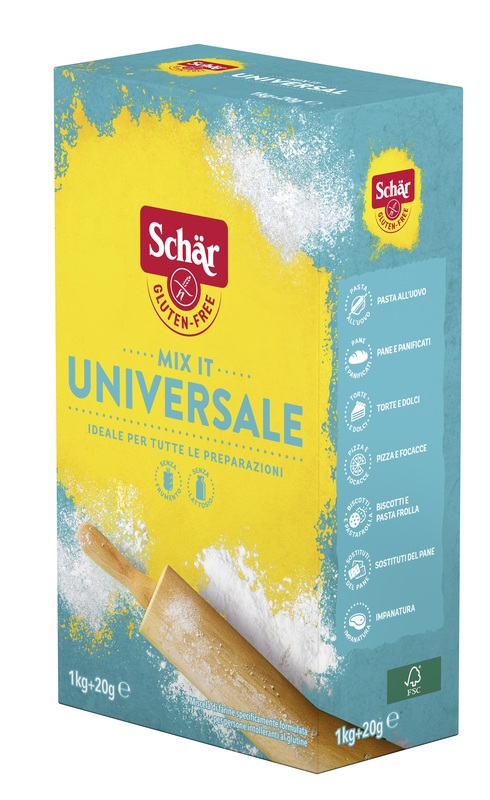 SCHAR MIX IT FARINA UNIVERSALE SENZA LATTOSIO 1 KG + 20 G - Farmamood