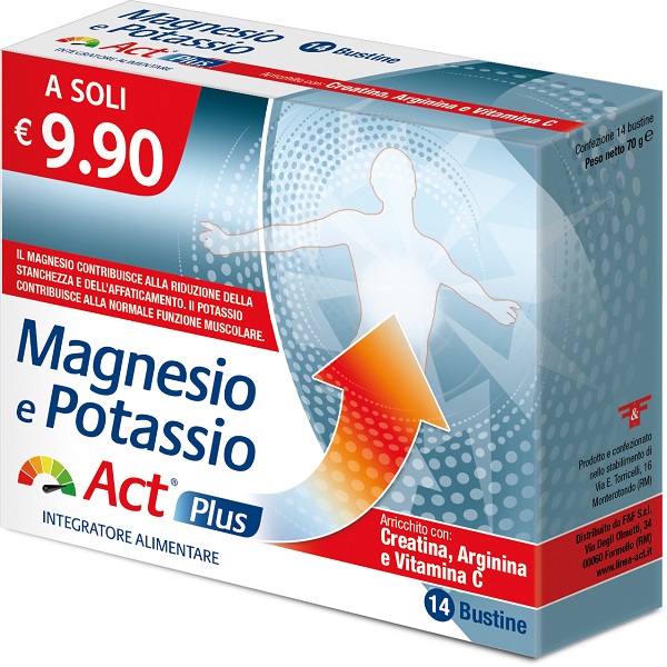 MAGNESIO E POTASSIO ACT PLUS 14 BUSTINE - Farmamood