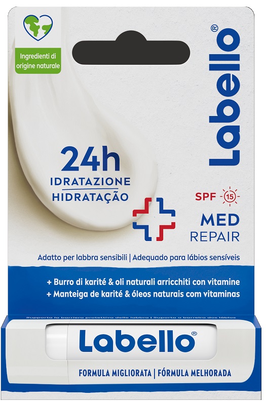 LABELLO MED REPAIR SPF15 24H IDRATAZIONE FONDENTE SULLE LABBRA 5,5 ML - Farmamood