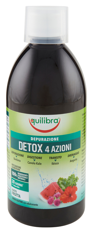 DETOX 4 AZIONI GUSTA FRUTTA 500 ML - Farmamood