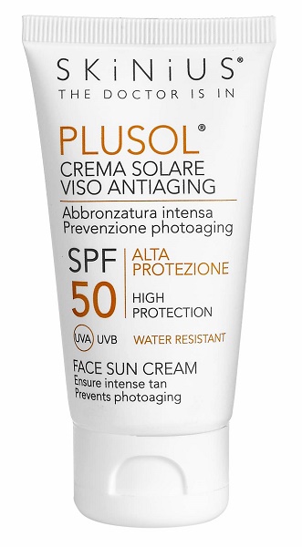 PLUSOL CREMA SOLARE VISO SPF50 50 ML - Farmamood