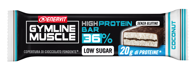 GYMLINE 20G PROTEINBAR LS COCONUT 55 G - Farmamood