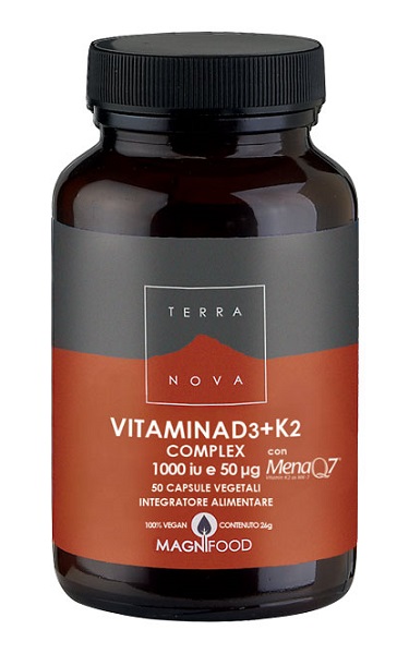 TERRANOVA VITAMINA D3 + K2 50 CAPSULE - Farmamood