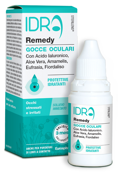 GOCCE OCULARI PROTETTIVE IDRATANTI STERILENS IDRA REMEDY CON ACIDO IALURONICO E ALOE VERA 10 ML - Farmamood