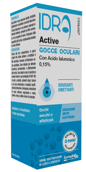 GOCCE OCULARI STERILENS IDRA ACTIVE 10 ML CON ACIDO IALURONICO 0,15% - Farmamood