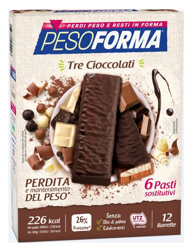 PESOFORMA BARR 3 CIOCCOLATI 372 G - Farmamood