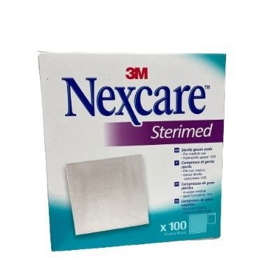 GARZA COMPRESSA STERIMED NEXCARE IN COTONE IDROFILO 20 FILI MULTILINGUAL 100 PEZZI - Farmamood