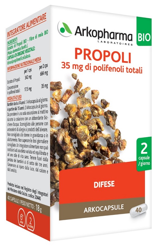 ARKOPHARMA LABORATOIRES BIO PROPOLI 40 CAPSULE - Farmamood