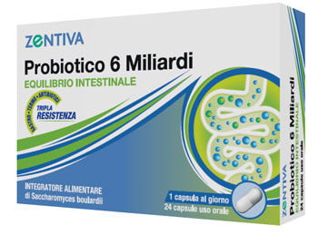ZENTIVA PROBIOTICO 6 MILIARDI 24 CAPSULE VEGETALI - Farmamood