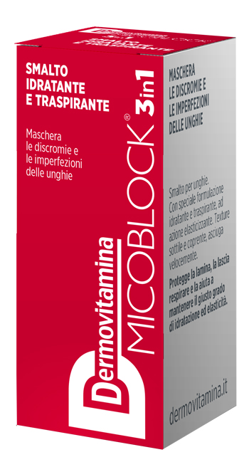 DERMOVITAMINA MICOBLOCK 3 IN 1 SMALTO IDRATANTE E TRASPIRANTE ROSSO 5 ML - Farmamood