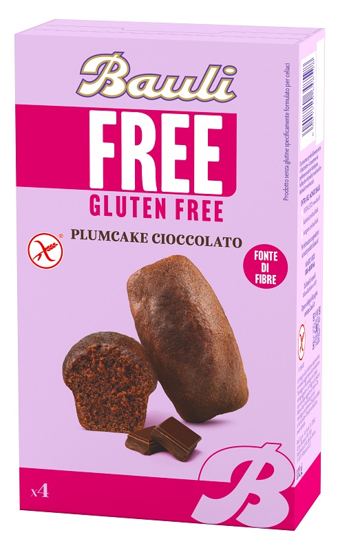 BAULI FREE PLUMCAKE CIOCCOLATO 4 PEZZI DA 33 G - Farmamood
