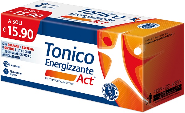 TONICO ENERGIZZANTE ACT 12 FLACONCINI DA 10 ML - Farmamood